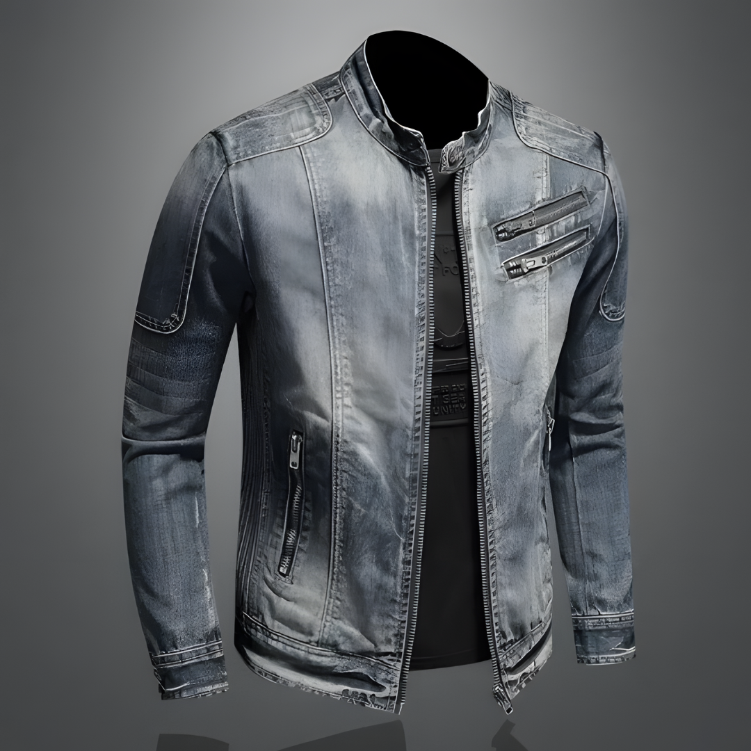 Autumnal Retro Zip Front Jacket For Men | Matteo