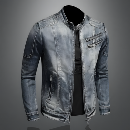 Autumnal Retro Zip Front Jacket For Men | Matteo