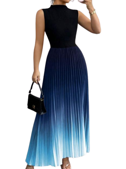 Edwardian Elegant Ombre Sleeveless Dress For Women | Mirella