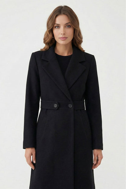 Curated Long Tailored Double Breasted Coat For Women | Arlena