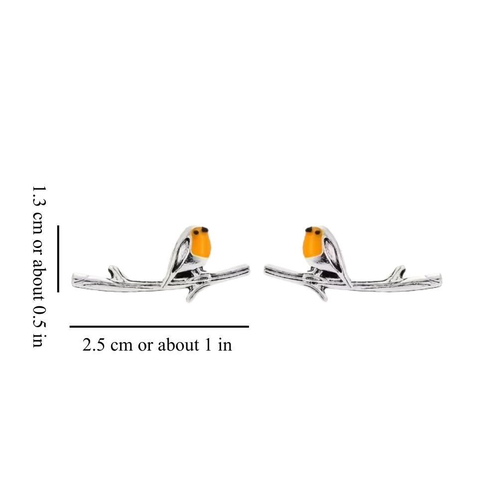 Reflective Bird earrings with robin-inspired design for women | Robinelle
