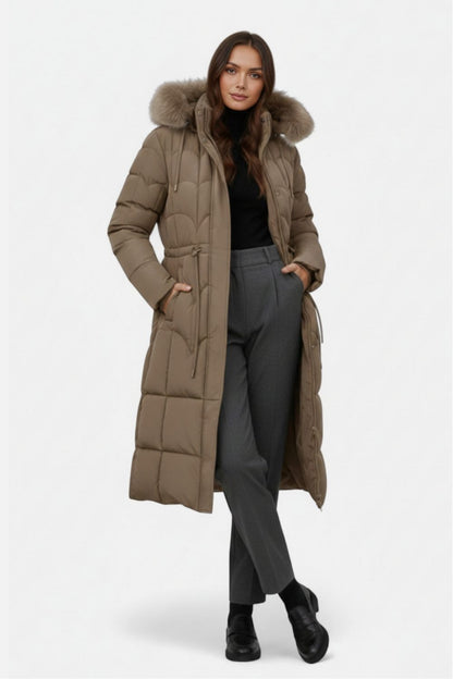 Distinct Long Hooded Puffer Coat For Women | Vaelisse