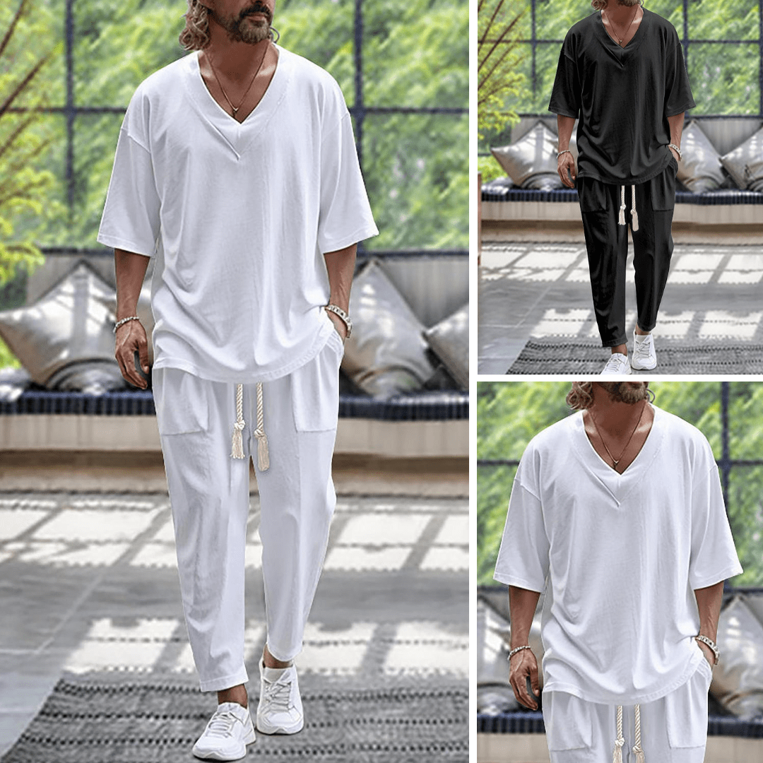 Dreamy Relaxed Fit Two Piece Set For Men | Kaelen