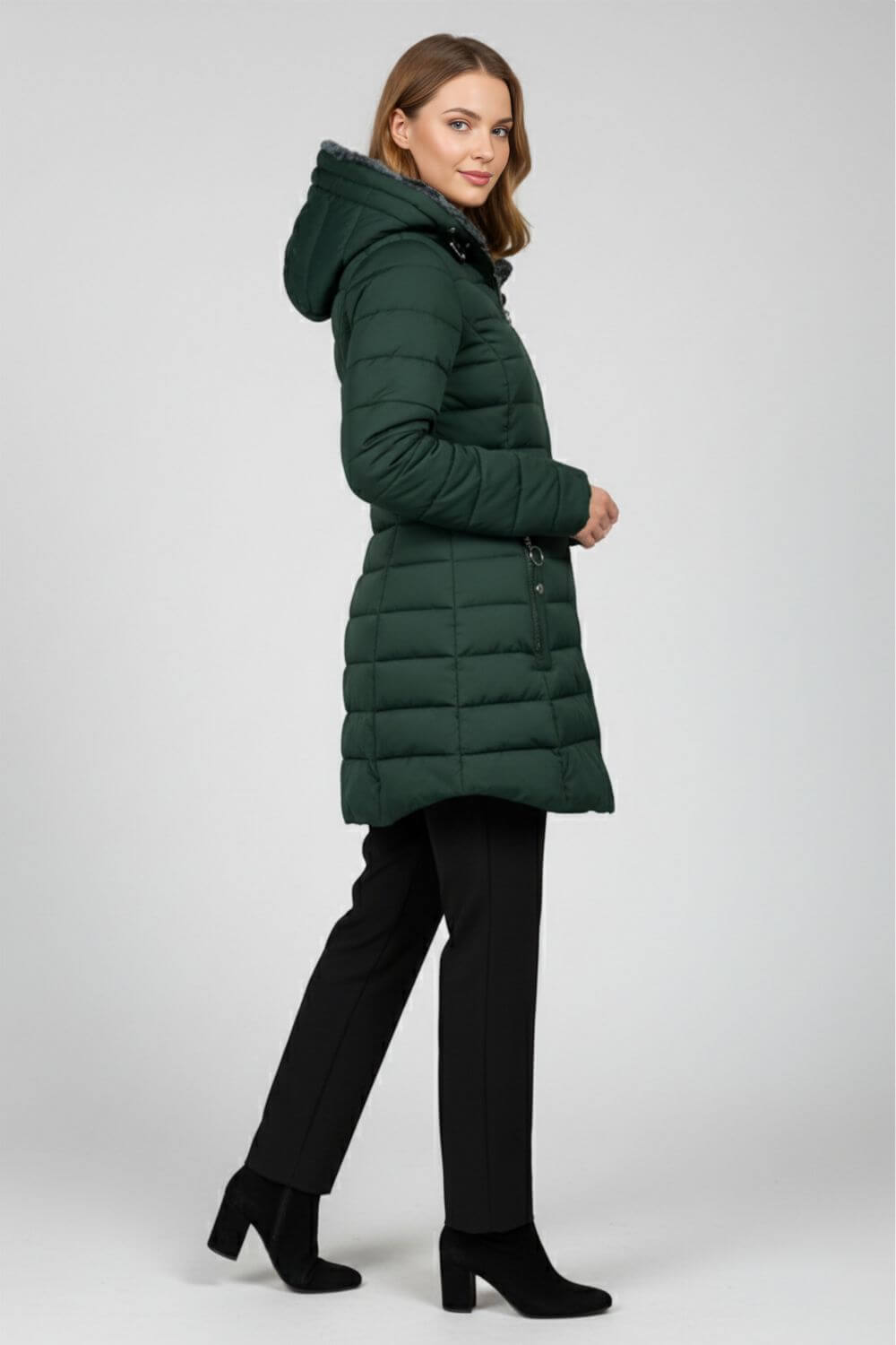 Crafted Long Hooded Quilted Puffer Coat For Women | Ravelle