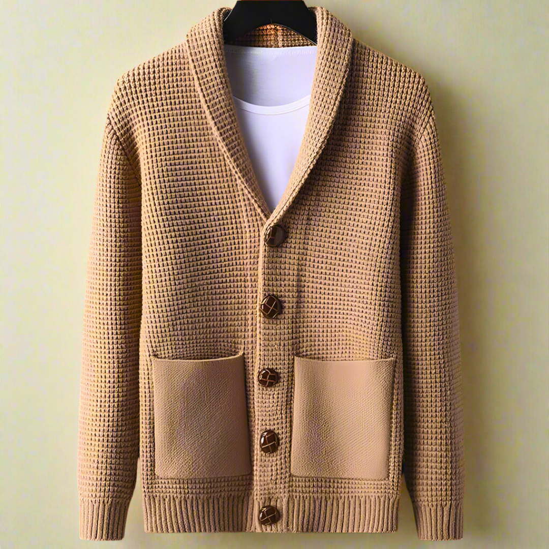 Slate Vintage Button Front Cardigan For Men | Theodore