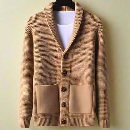 Slate Vintage Button Front Cardigan For Men | Theodore