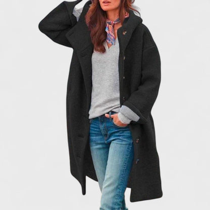 Airy Longline Button Coat For Women | Aida