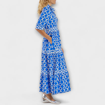Steadfast Midi dress with chain pattern for women | Juliette