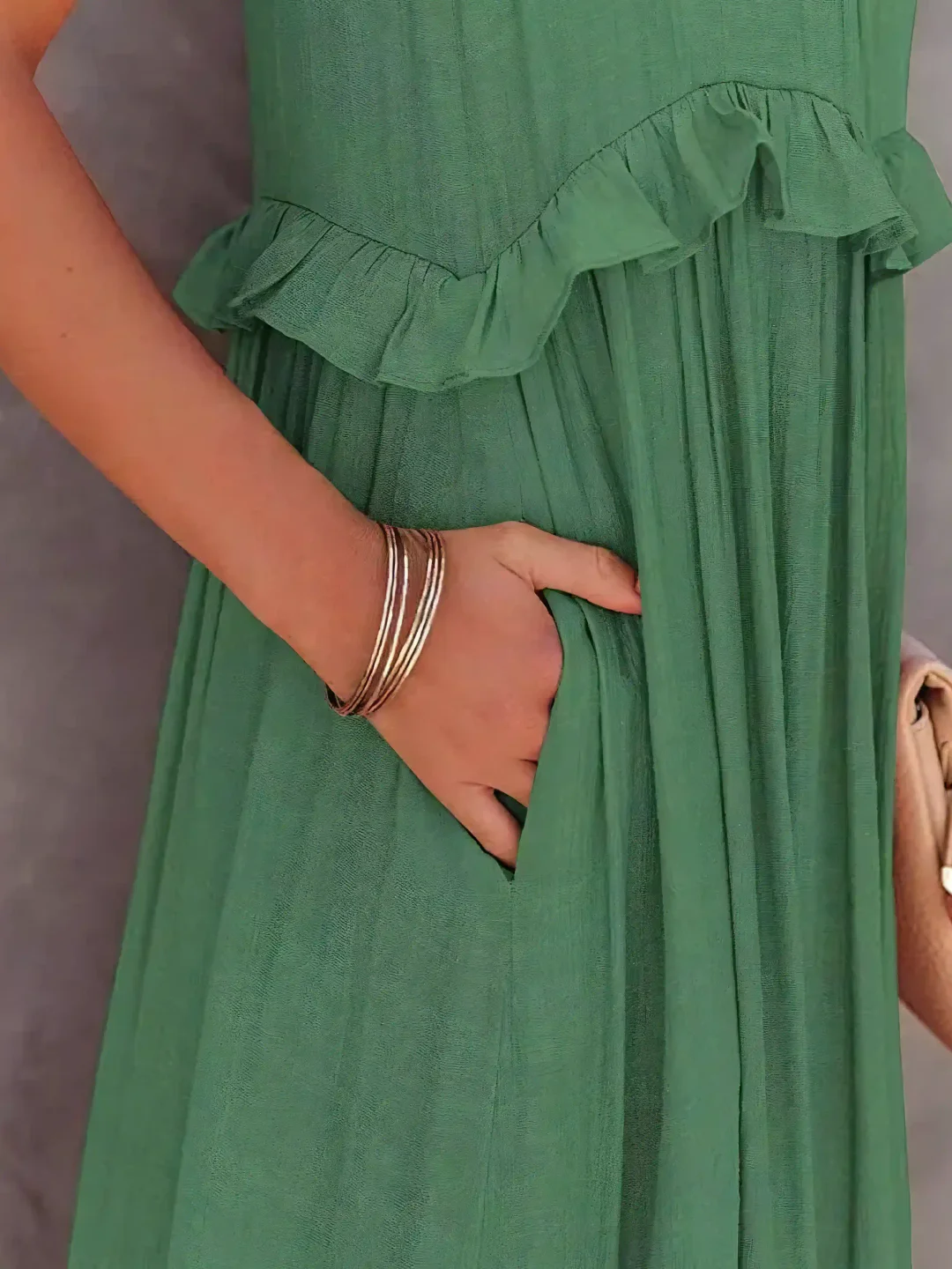 Dainty Tiered Ruffle Long Dress For Women | Lara