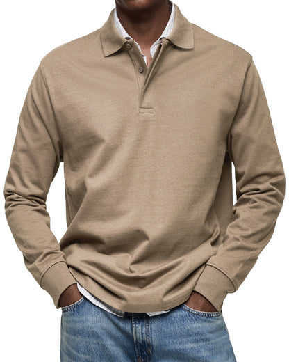 Riviera Classic Long Sleeve Polo Shirt For Men | Tristan