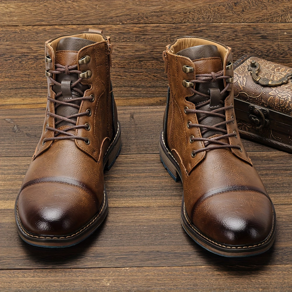 Adaptable Heritage Brogue Lace Up Boots For Men | Drew