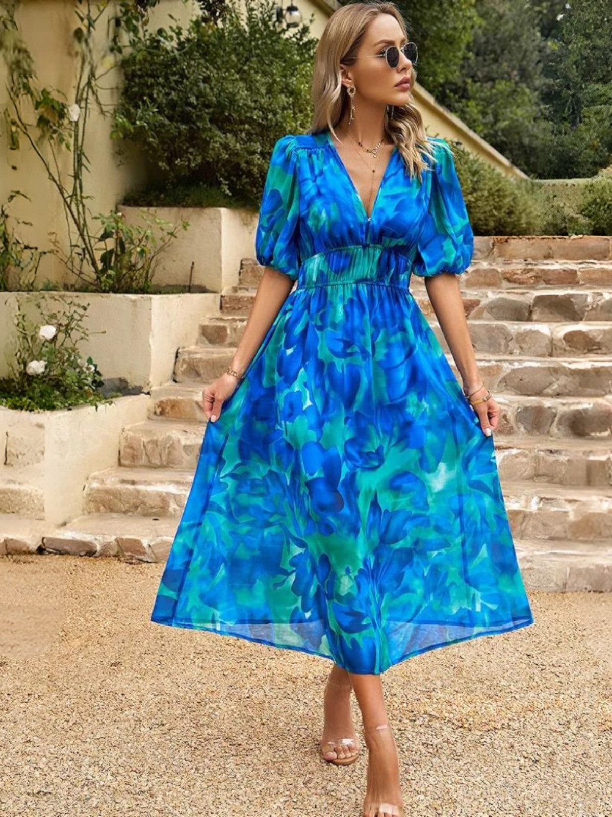 Glossy Stylish printed dress for women | Ariadne