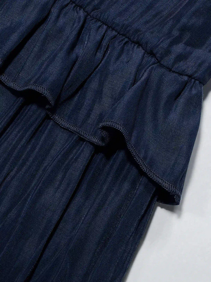 Dainty Tiered Ruffle Long Dress For Women | Lara