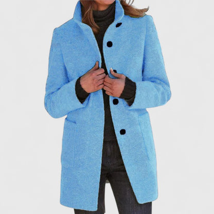 Natural Classic Mid Length Coat For Women | Ardelia