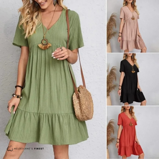 Modern Elegant V-neck dress for women | Isolde