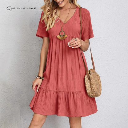 Modern Elegant V-neck dress for women | Isolde