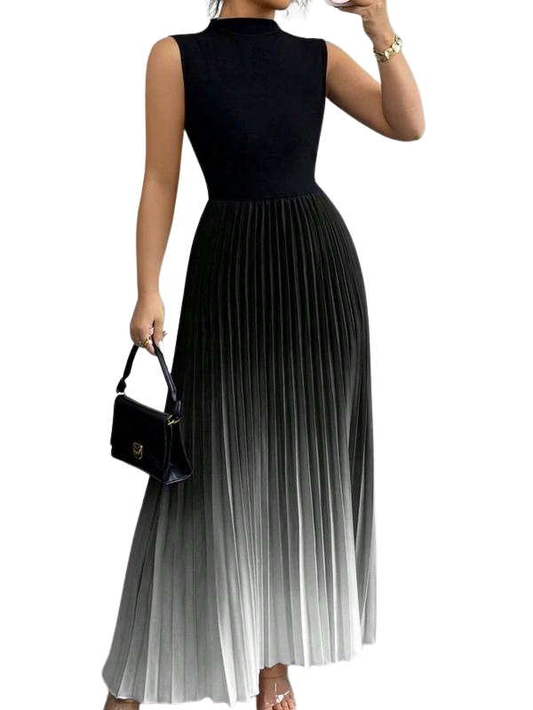 Edwardian Elegant Ombre Sleeveless Dress For Women | Mirella