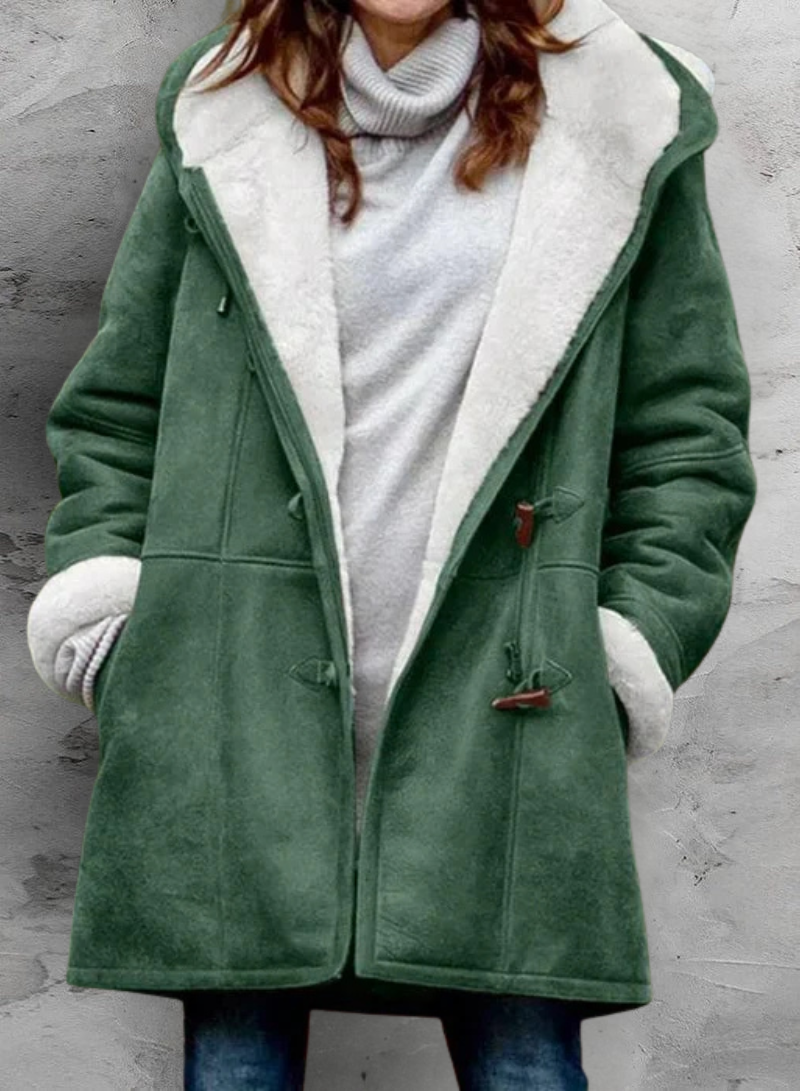 Parisian Hooded Toggle Long Coat For Women | Amanda