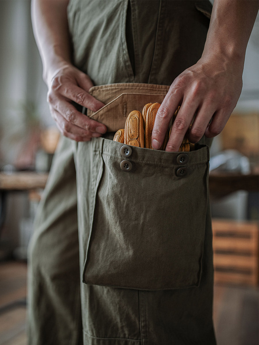Glittering Heritage Utility Trousers with Reinforced Details for Men | Owen