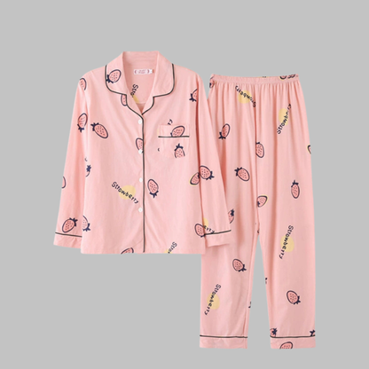 Layered Cozy Long Sleeve Top And Trousers Lounge Set For Women | Serelune