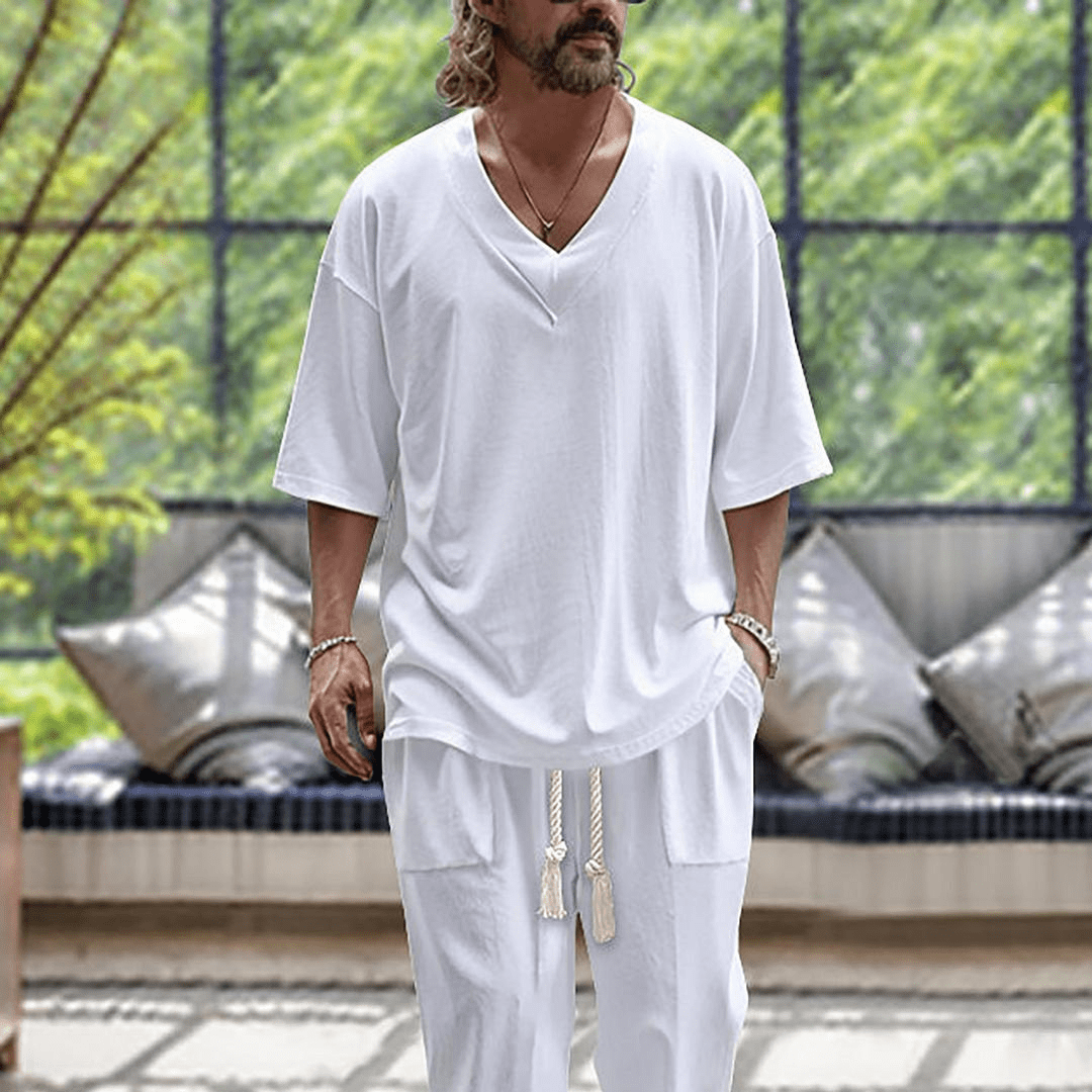 Dreamy Relaxed Fit Two Piece Set For Men | Kaelen