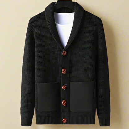 Slate Vintage Button Front Cardigan For Men | Theodore
