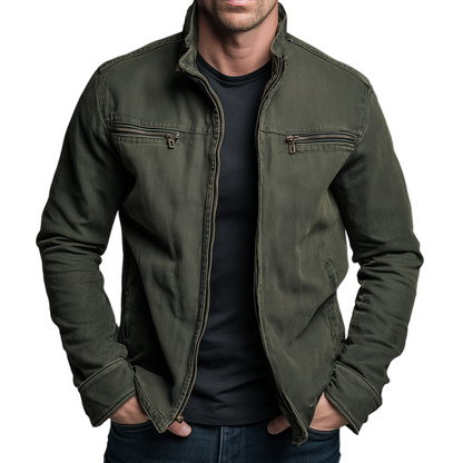 Buttery Vintage Style Zip Jacket For Men | William