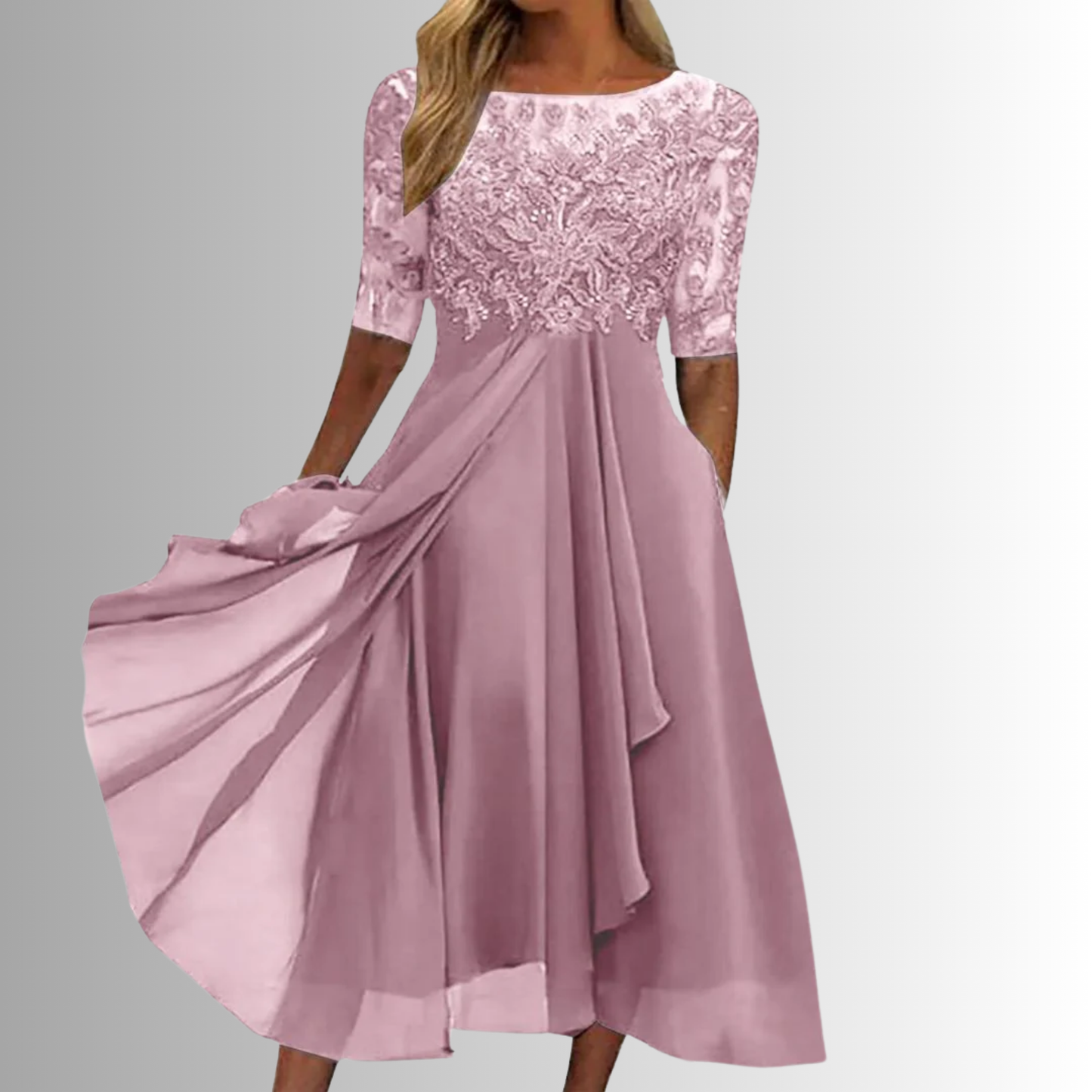 Engraved Elegant lace dress for women | Rhiana