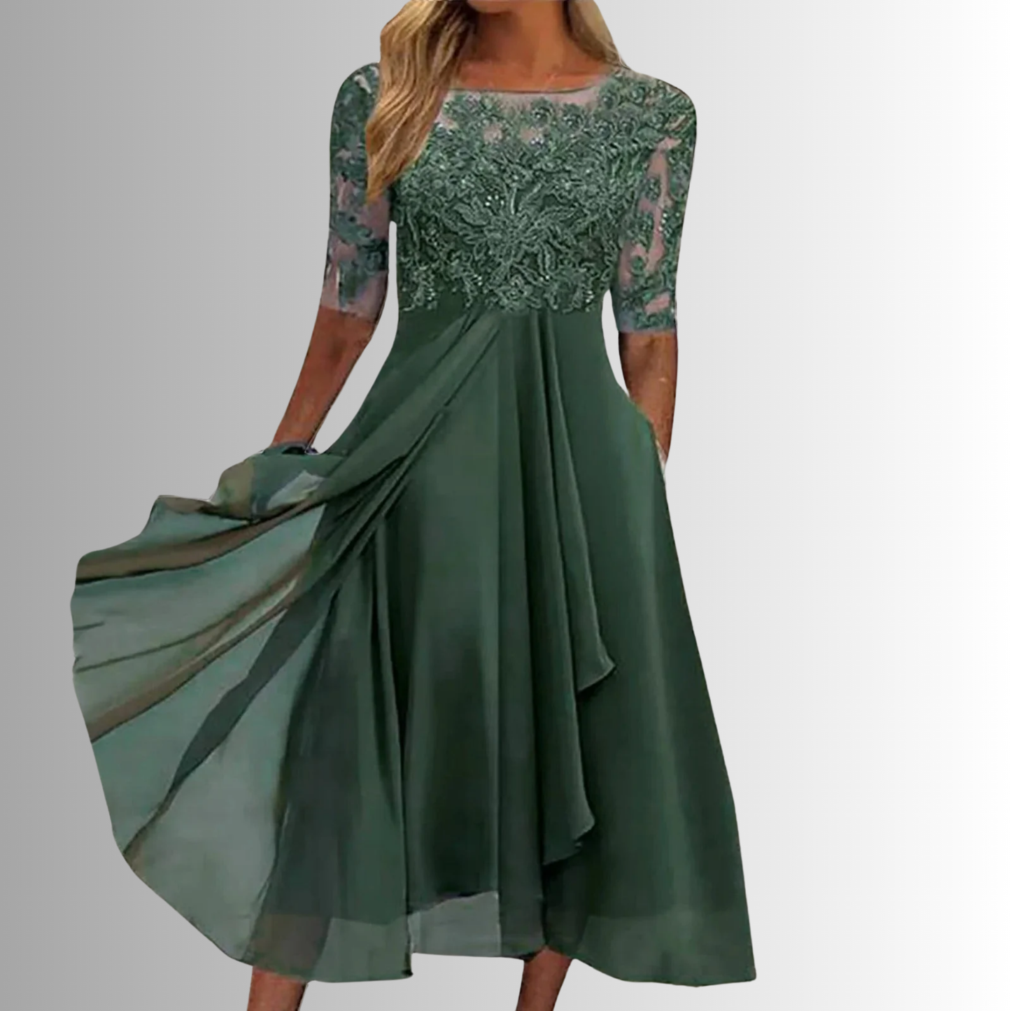 Engraved Elegant lace dress for women | Rhiana