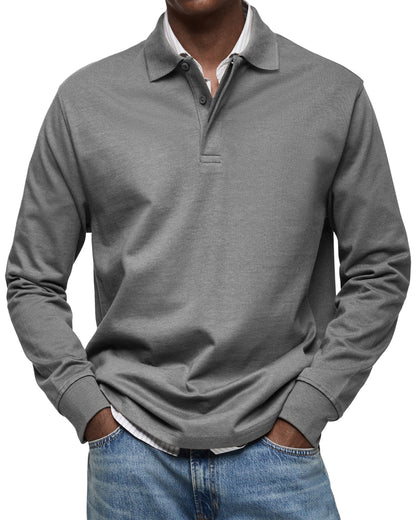 Riviera Classic Long Sleeve Polo Shirt For Men | Tristan