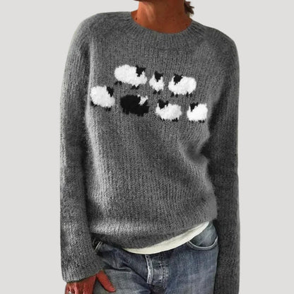 Lowland Patterned knitted winter sweater for women | Marielle