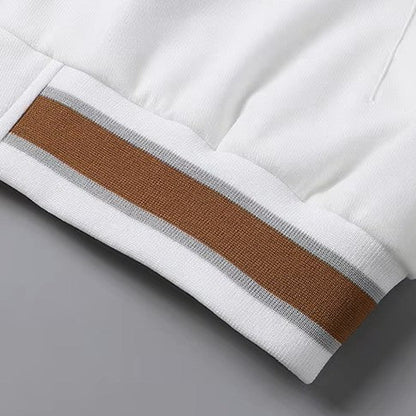 Etched Hooded Varsity Style Jacket for Men | Beckford