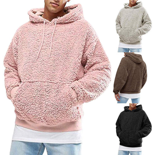Quick Fluffy teddy hoodie with hood for men | Arvid