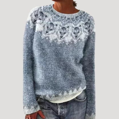 Lowland Patterned knitted winter sweater for women | Marielle