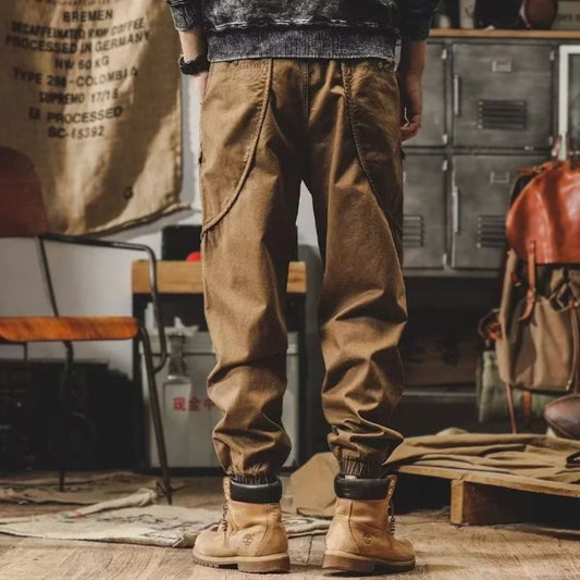 Painted Tapered Utility Cargo Trousers for Men | Railey