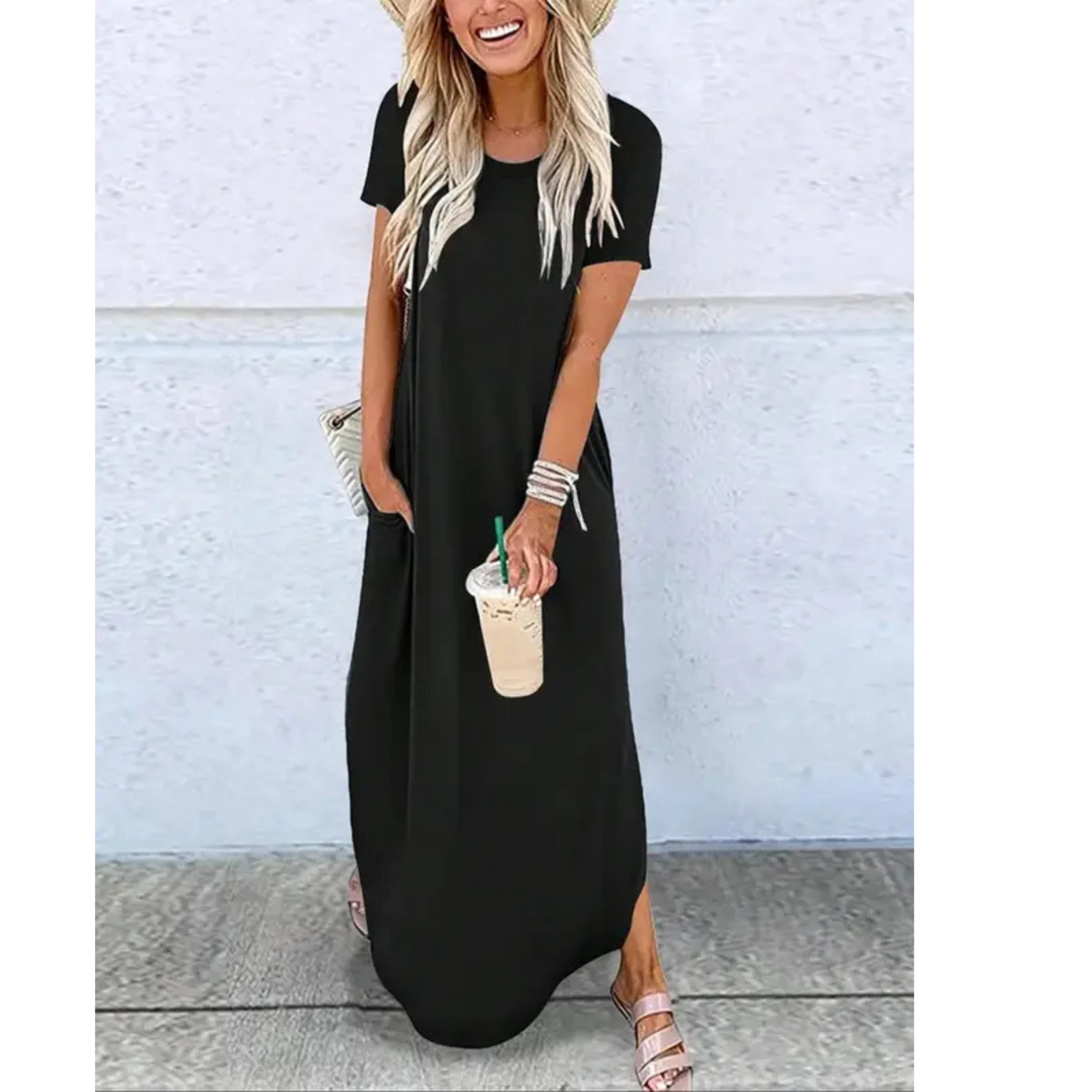 Tudor Casual Round Neck Maxi Dress For Women | Arvena