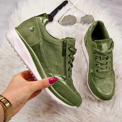 Relaxed Zip-up comfort sneakers for women | Gavriel
