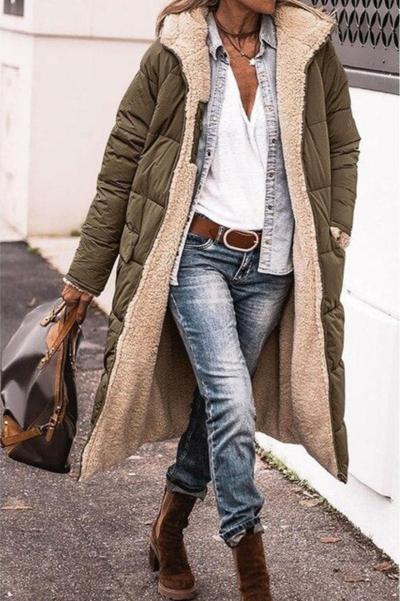 Antique Elegant Reversible Long Coat For Women | Elvie