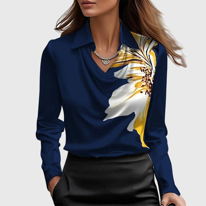 Loving Draped Neck Elegant Blouse For Women | Vivienne