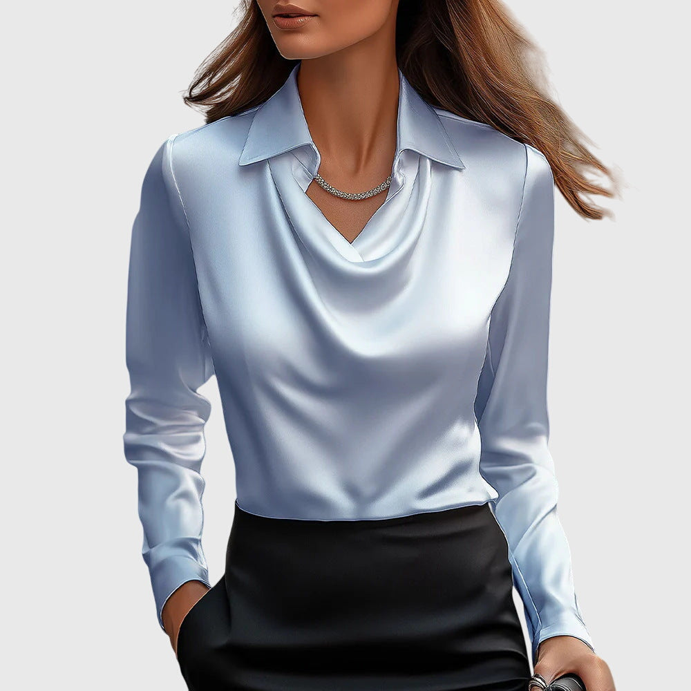 Loving Draped Neck Elegant Blouse For Women | Vivienne