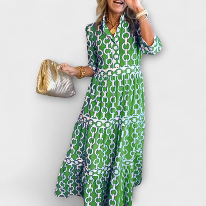 Steadfast Midi dress with chain pattern for women | Juliette