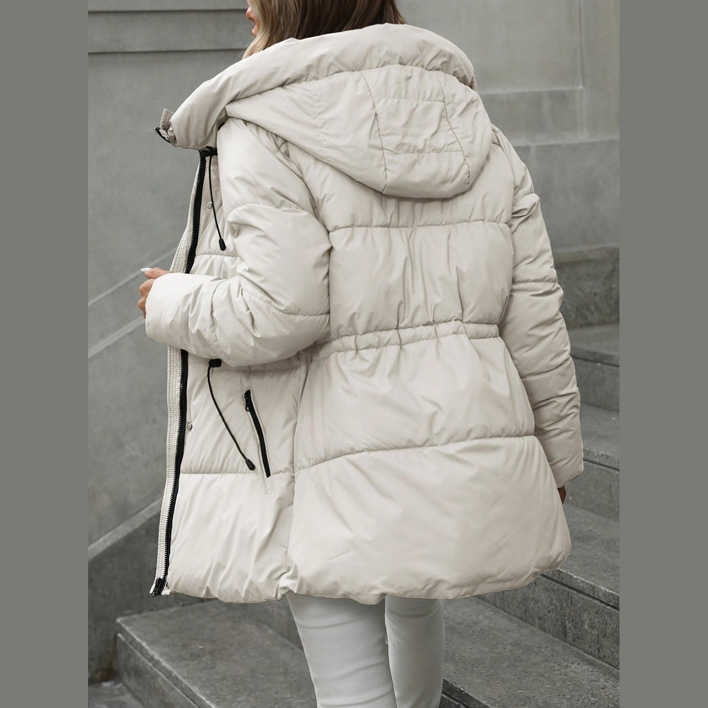 Stylish Oversized Hooded Puffer Jacket For Women | Celestine