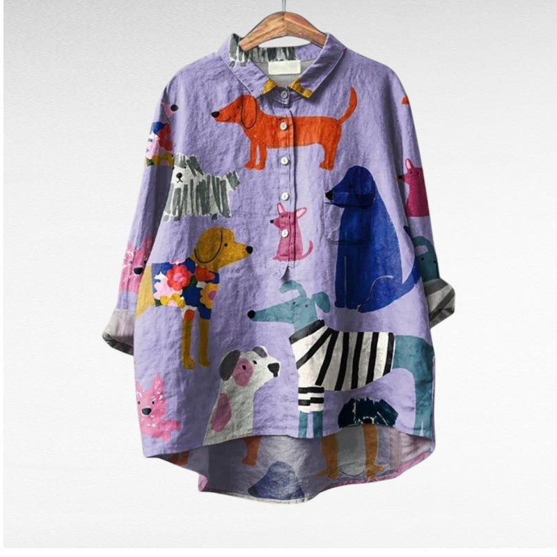 Loving Artistic button-up shirt with relaxed silhouette for women | Audrey