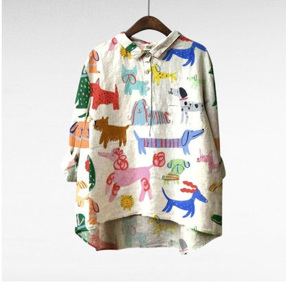 Loving Artistic button-up shirt with relaxed silhouette for women | Audrey