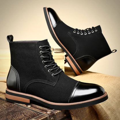 Raw Oxford Style Lace Up Boots For Men | Harrington
