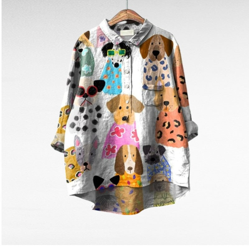 Loving Artistic button-up shirt with relaxed silhouette for women | Audrey