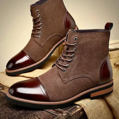 Raw Oxford Style Lace Up Boots For Men | Harrington