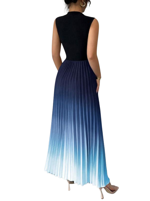Edwardian Elegant Ombre Sleeveless Dress For Women | Mirella