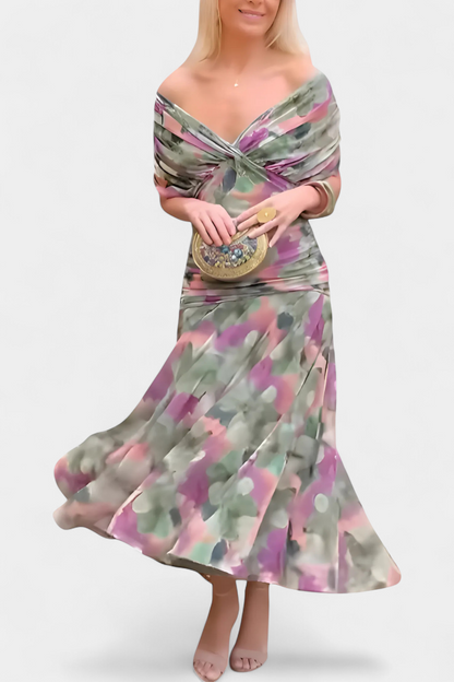 Earthy Elegant V Neck Maxi Dress For Women | Grace