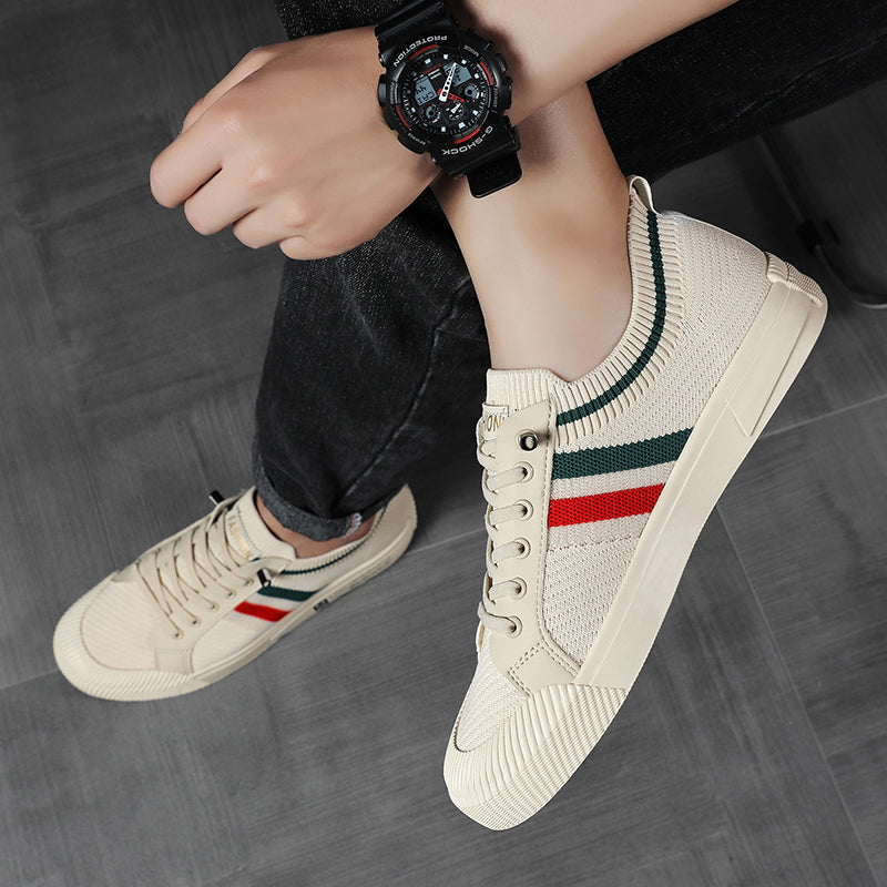 Dedicated Striped Lace Up Sneakers for Men | Luca